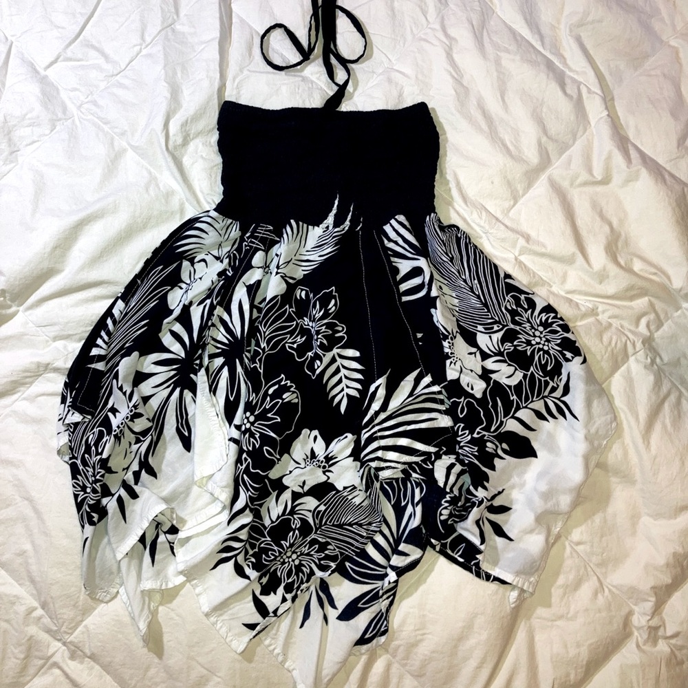 Hawaiian print flower dress
